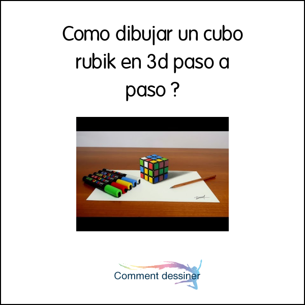 Como dibujar un cubo rubik en 3d paso a paso